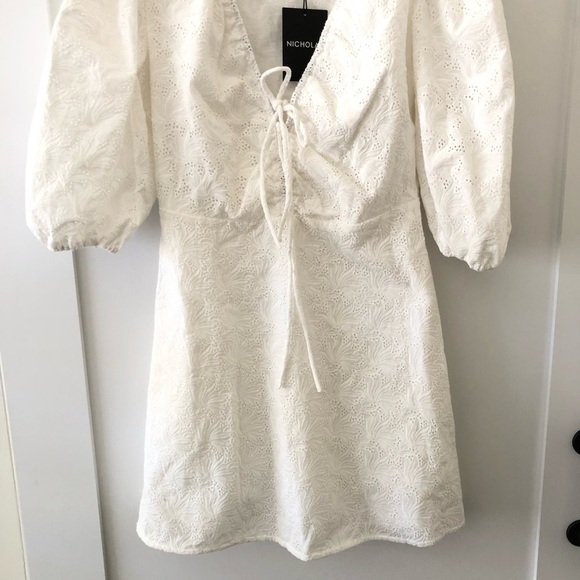 Nicholas White Danni Broderie Mini Dress 8 - Picture 3 of 12